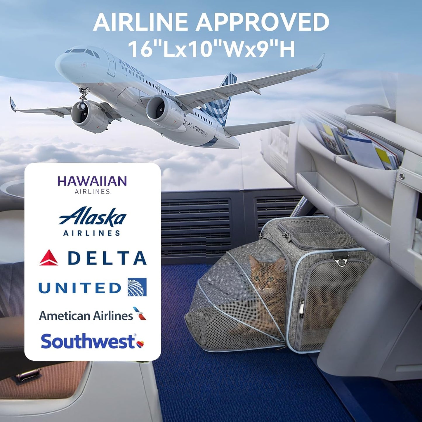 JetSet Expandable Airline-Approved Pet Carrier