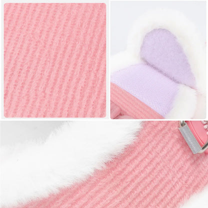 Rabbit Fur Cat Dog Harness and Leash Set Winter Pet Outdoor Walking Supplies Reflective Adjustable Kitten Puppy Gatos Harnesses